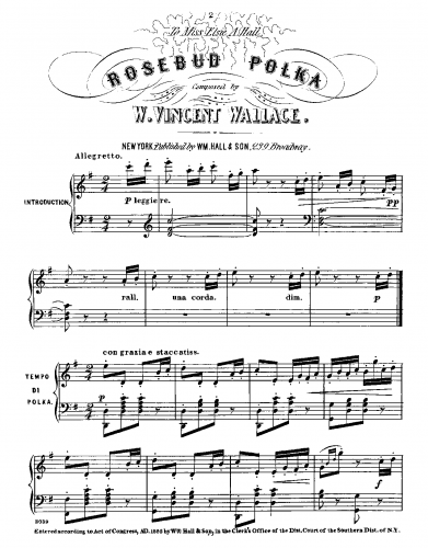 Wallace - Rosebud Polka - Piano Score - Score