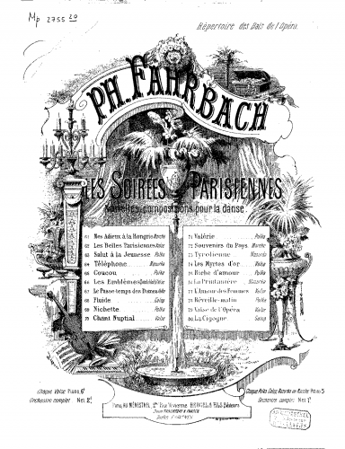 Fahrbach Jr. - KlapperstorchLa cigogne - Score