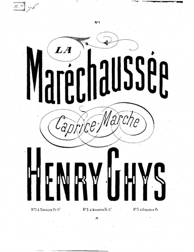 Ghys - La maréchausée - Piano Score - Score