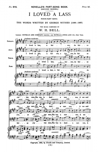 Bell - I Loved a Lass - Score