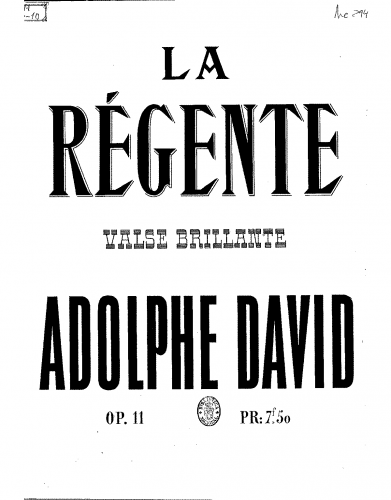 David - La régente - Score