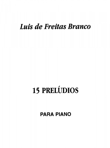 Freitas Branco - 15 Prelúdios - Score