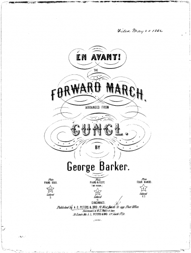 Gungl - En Avant ! - For Piano solo (Barker) - Score