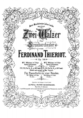 Thieriot - 2 Walzer - Score