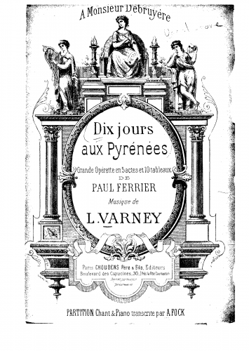 Varney - Dix jours aux Pyrénées - Vocal Score - Score