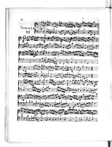 Geminiani - Cello Sonata in C major - Score