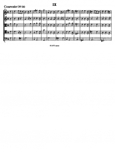 Pezel - Fünff-stimmigte blasende Music, No. 36 - Score