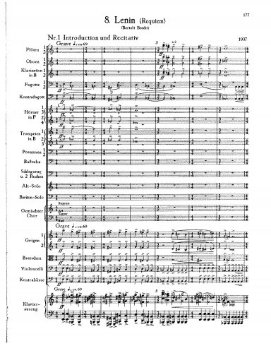 Eisler - Lenin - Score