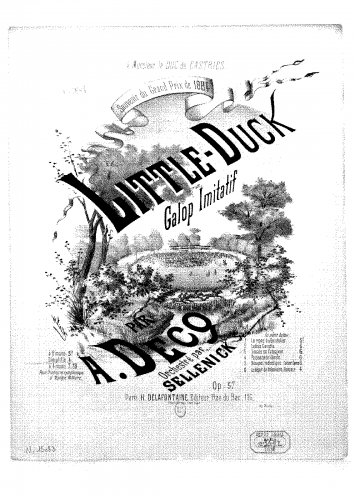 Decq - Little-duck: galop imitatif - For Piano solo (simplified) - Score