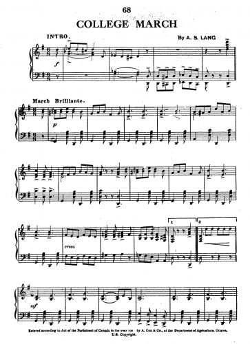 Lang - College March - Score