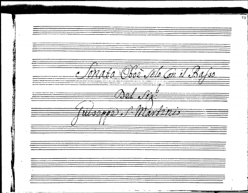 Sammartini - Oboe Sonata in G minor - Score