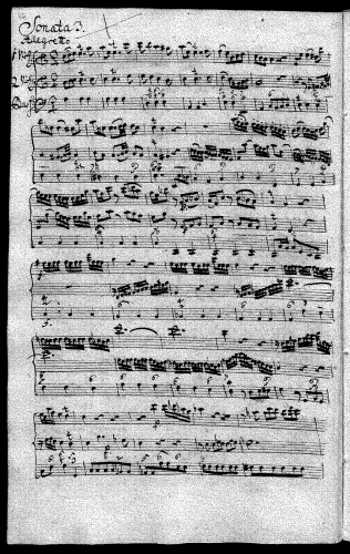 Bach - Trio Sonata in A minor, H.572 - Score