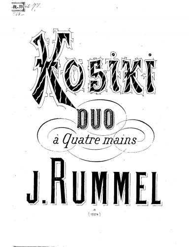 Rummel - Duo sur des motifs de 'Kosiki' - Score