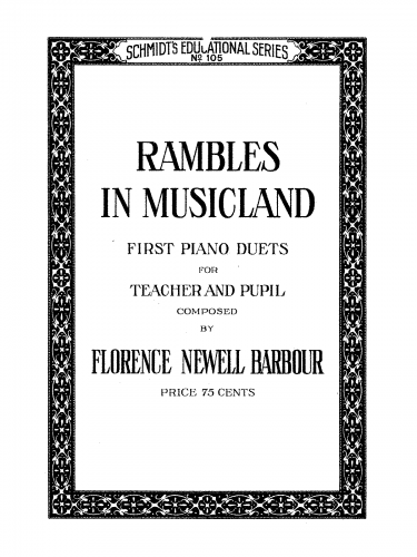Barbour - Rambles in Musicland - Score