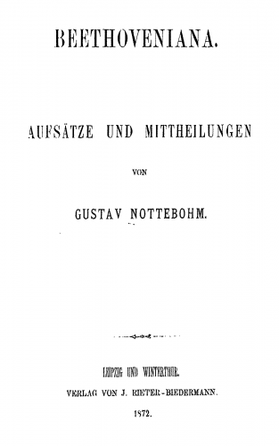 Nottebohm - Beethoveniana - Complete Book