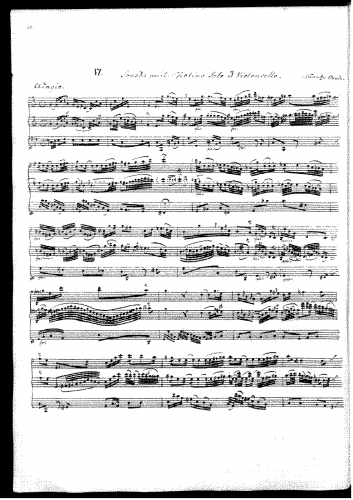 Benda - Violin Sonata in A minor - Scores and Parts - Score