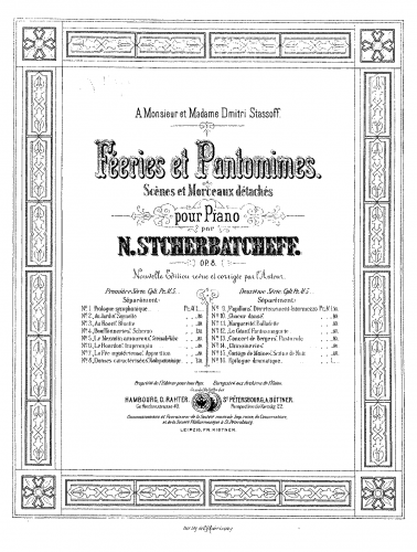 Shcherbachyov - Féeries et pantomimes - Score