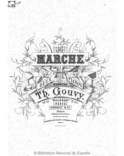 Gouvy - Marche - 2-Piano Scores - Score