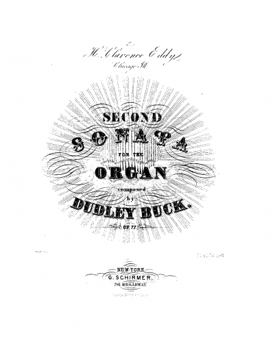 Buck - Organ Sonata No. 2 - Score