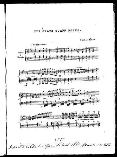 Baker - The State Staff Polka - Score