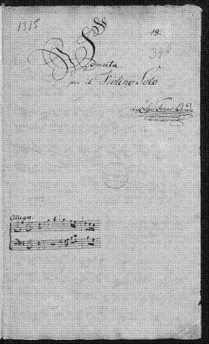 Benda - Sonata per il Violino Solo - Score