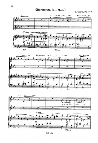 Goller - Missa in honorem B.M.V. de Loreto, Op. 25b - 4. Offertorium (Ave Maria)