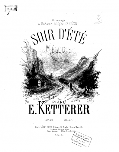 Ketterer - Soir d'été - Score