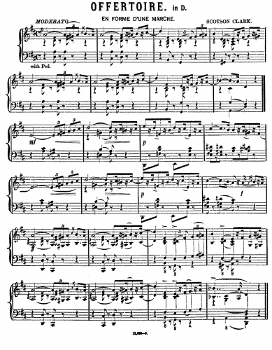 Clark - Offertoire in D major - Score