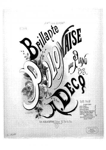 Decq - Brillante polonaise, Op. 56 - Score