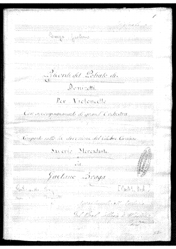 Braga - Ricordi del Poliuto di Donizetti - Score