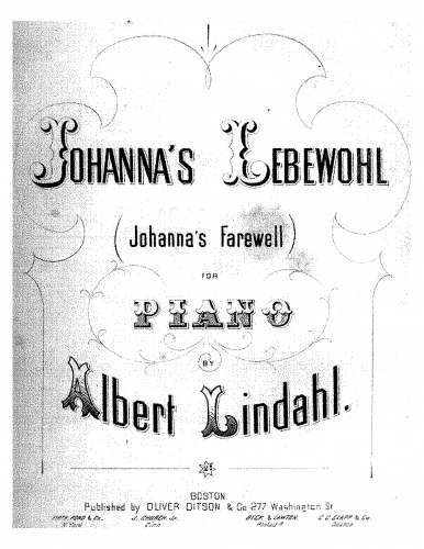 Lindahl - Johana's Lebewohl - Score