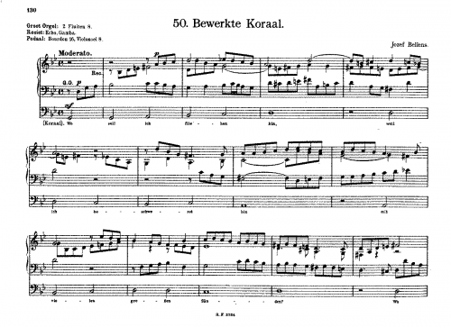 Bellens - Chorale Prelude on 'Wo soll ich fliehen hin' - Score