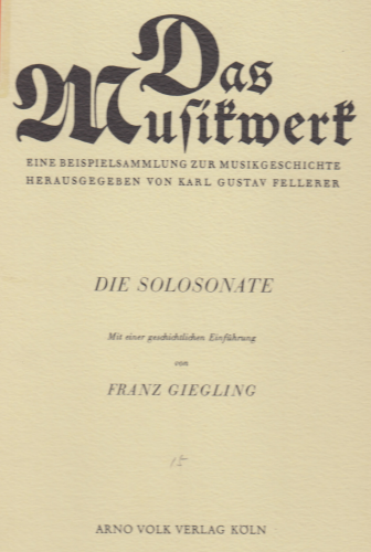 Mondonville - Pièces de Clavecin en Sonates - Scores and Parts Selections - Sonata No. 5 in G major