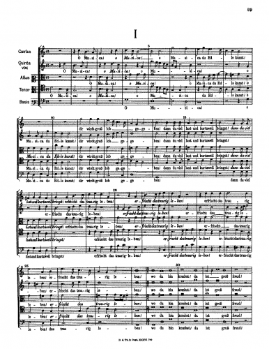 Peuerl - O Musica du Edle kunst - Scores and Parts - Score