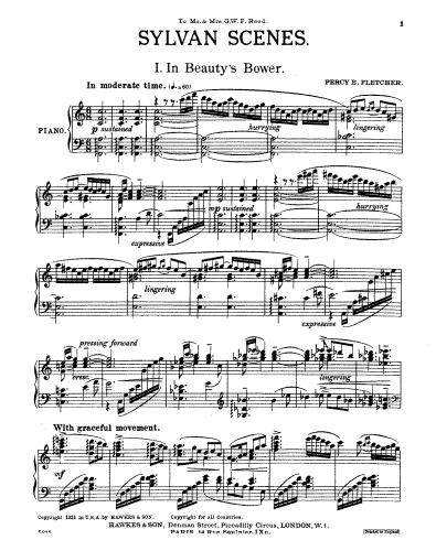 Fletcher - Sylvan Scenes - Scores and Parts For Piano Solo - Piano