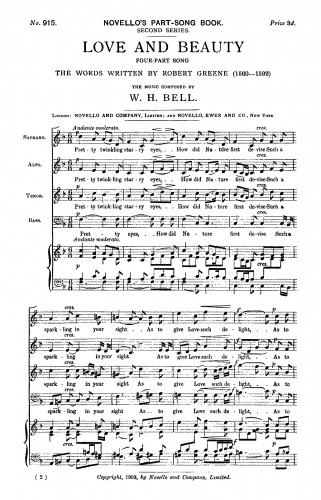 Bell - Love and Beauty - Score