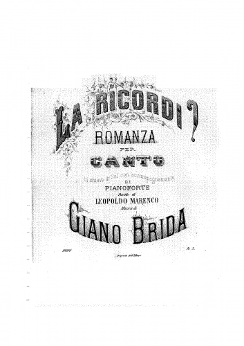 Brida - La ricordi? - Score