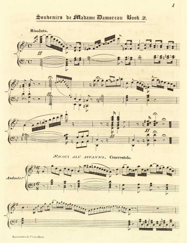 Méreaux - Souvenirs de Madame Cinti Damoreau, Op. 33 - Book 2 (full BNF resolution)