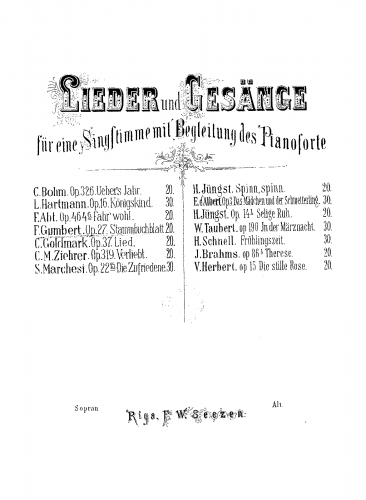 Gumbert - Fünf Lieder - 3. Stammbuch-Blatt (Low voice, G minor)