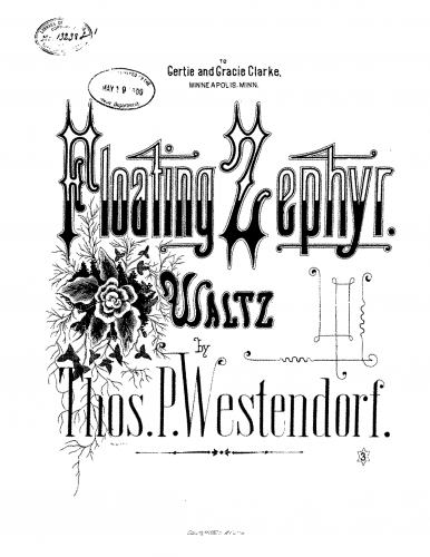 Westendorf - Floating Zephyr - Piano Score - Score