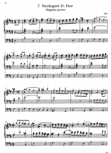 Mendelssohn - Nachspiel in D major - Organ Scores - Score