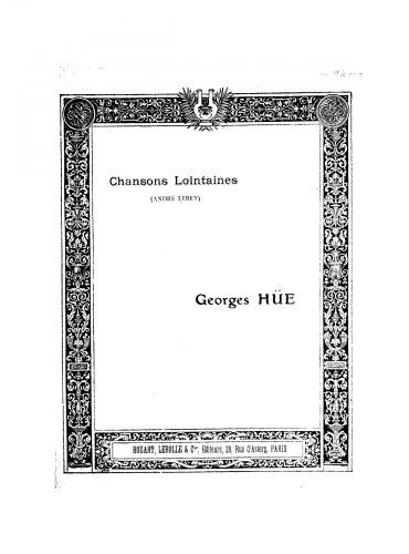 Hüe - Chansons printanières - Score