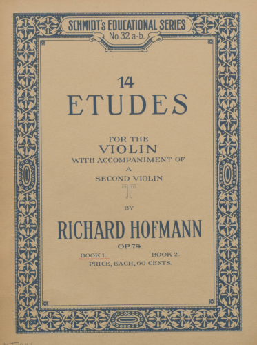 Hofmann - 14 Etudes - Score