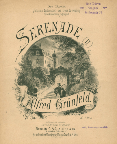 Grünfeld - Serenade No. 2, Op. 34 - Score
