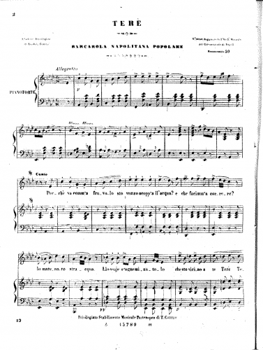 Cottrau - Terè - complete score