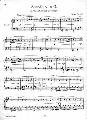 Strelezki - Four Sonatinas without Octaves - I. Allegro espressivo