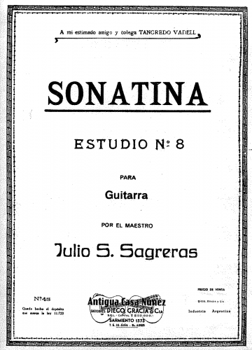 Sagreras - Guitar Sonatina - Score