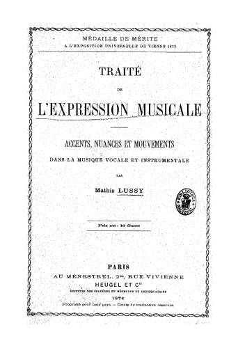 Lussy - Traité de l'expression musicale - Complete Book