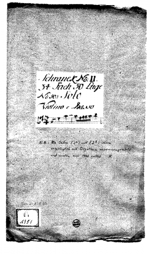 Anonymous - Violin Sonata in A major - Score