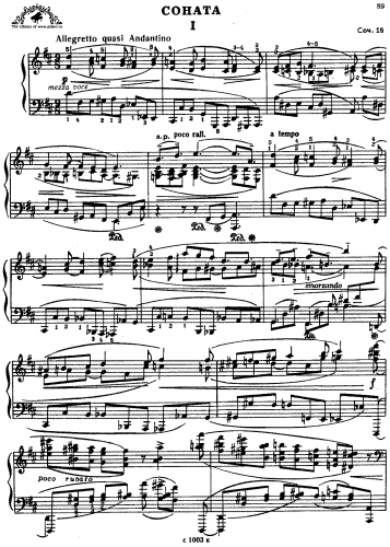 Gedike - Piano Sonata - Score